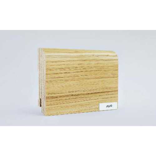 Фото Плинтус напольный шпонированный Finitura Дуб без покрытия, 120*15 мм