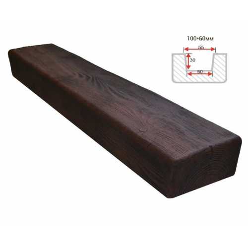 Фото Балка декоративная из полиуретана Arno Decor Модерн 100х60мм Магма, длина 1м