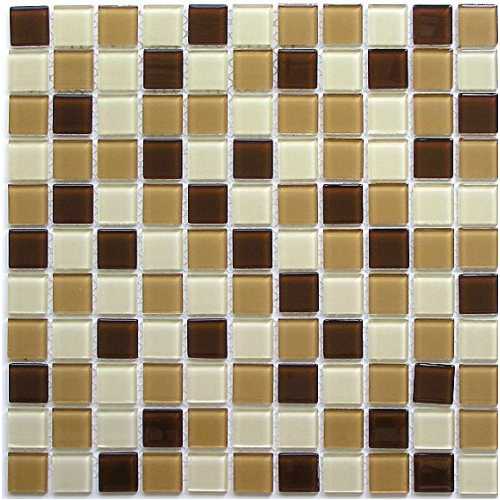 Фото Мозаика стеклянная Bonaparte Latte mix 25х25 (300х300х4 мм)