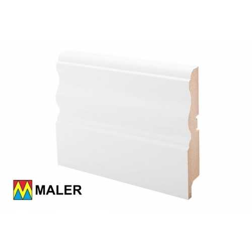 Фото Плинтус напольный МДФ Maler Белый 14600, высота 118 мм