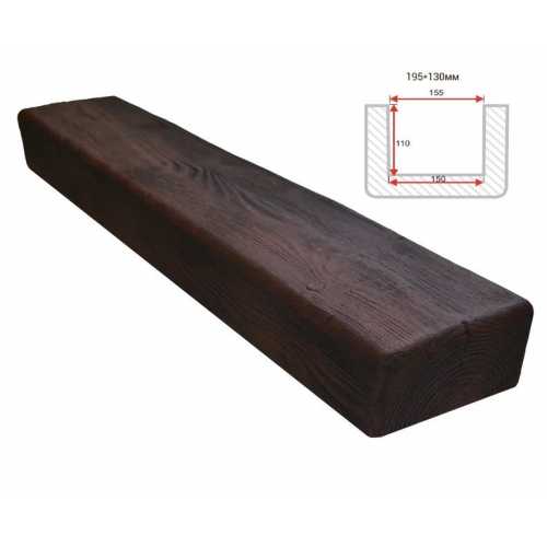 Фото Балка декоративная из полиуретана Arno Decor Модерн 195х130мм Магма, длина 2м