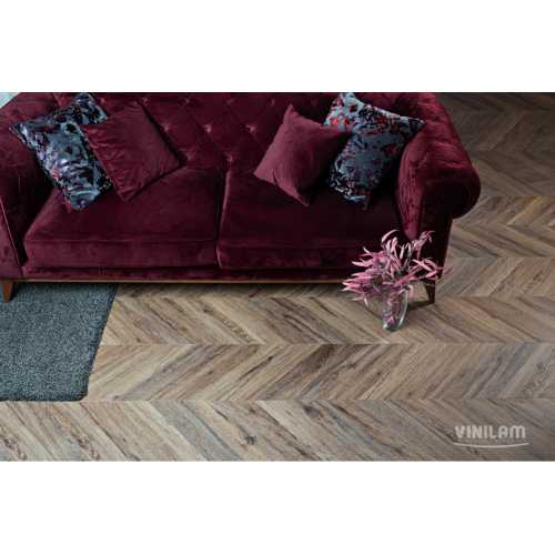 Фото Плитка ПВХ Vinilam Chevron Лувр I107516, 43 класс (1293х305х8.5 мм)